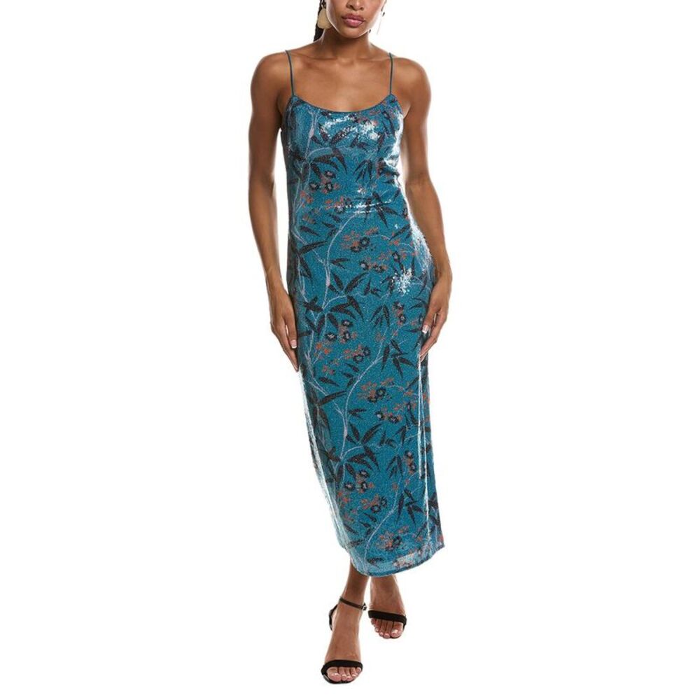 Diane Von Furstenberg Womens Jane Sequin Slip Dress